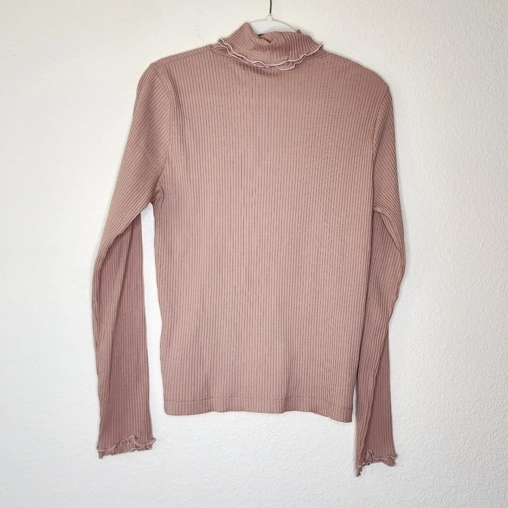 J.Crew Nude Rouge Ribbed Turtleneck L NWT - Picture 3 of 7